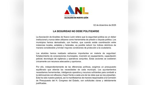 Pide Asociación de Alcaldes no politizar seguridad