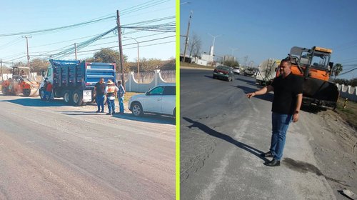 Responde Cadereyta; comienza bacheo en carretera a Reynosa