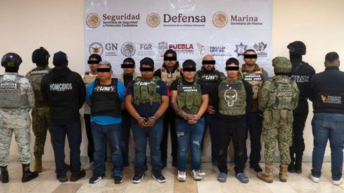 Caen nueve presuntos integrantes del CJNG en Puebla