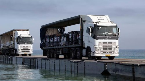 ONU inicia traslado de toneladas de ayuda a muelle de Gaza