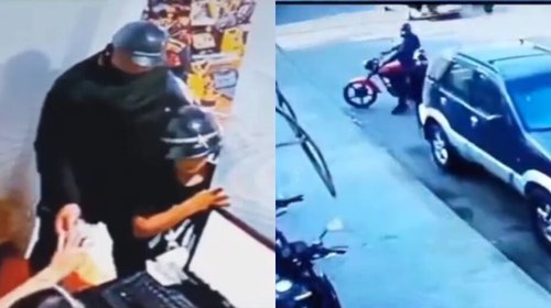 Video: ¿Le enseña a ser ladrón? Padre e hijo asaltan tienda