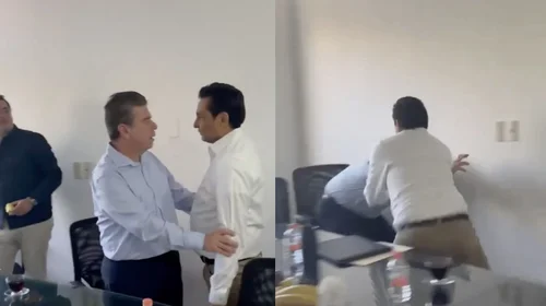 Exfuncionario del PVEM golpea a diputado en Congreso de Chiapas