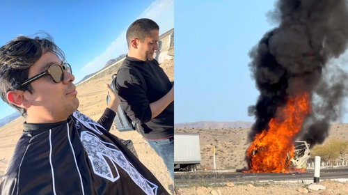 Influencers 'Pepe y Teo' sufren accidente carretero en Mexicali