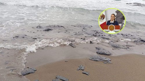 FGR indaga derrame petrolero en Golfo de México: Sheinbaum