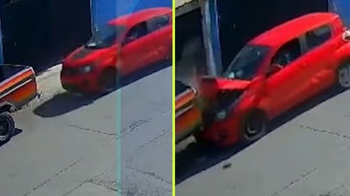 Conductor choca, se fuga y abandona a su pareja; iban a Mazatlán
