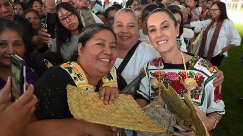 Lleva Sheinbaum la Pensión Mujeres Bienestar a Michoacán