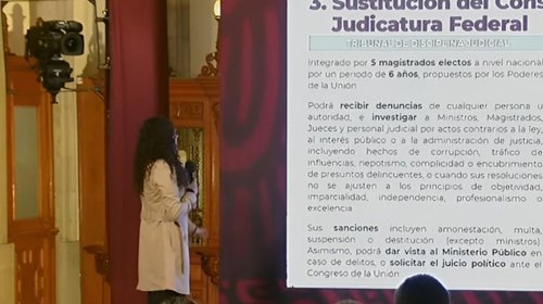 Presenta María Alcalde la propuesta de reforma al Poder Judicial