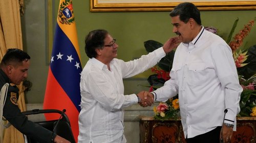 Presidentes de Venezuela y Colombia se reúnen en Caracas