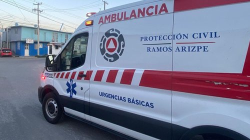Ciclista resulta herido de gravedad tras caída en Ramos Arizpe