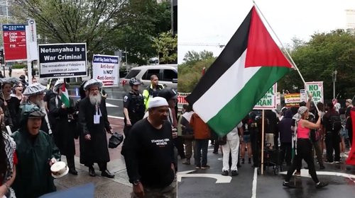 Protestantes rechazan presencia de Benjamín Netanyahu en EUA