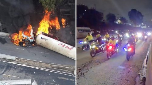 Reabren la México-Puebla tras explosión de pipa de gas