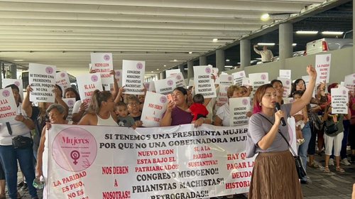 Protestan en favor de reforma de paridad para gubernatura