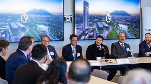 Samuel García promueve inversión frente Cámara de Comercio en EUA