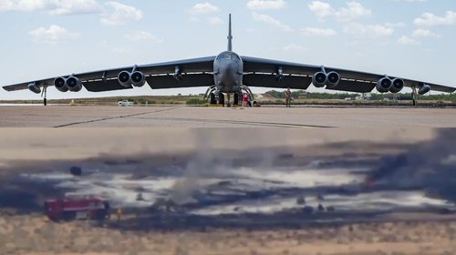 Se estrella bombardero B-52 en base aérea de California