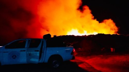 Se reactiva incendio en relleno sanitario en Ciudad Victoria
