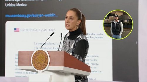 Wedding se entregó, no hubo operativo del FBI, sostiene Sheinbaum