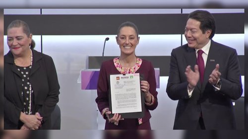 Sheinbaum oficializa su candidatura por Morena a la presidencia