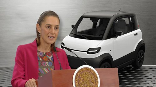Presenta Sheinbaum prototipo final del auto eléctrico Olinia
