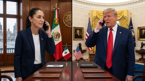 Trasciende llamada entre Sheinbaum y Trump sobre T-MEC