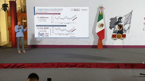 Presume Gobierno de México aumento del 15.5% en turismo