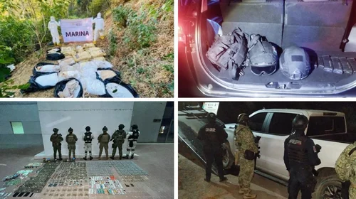Desmantelan laboratorio clandestino y aseguran arsenal en Sinaloa