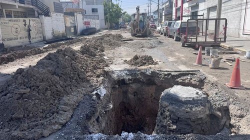 Liberan taponamiento en colector oriente en Ramos Arizpe
