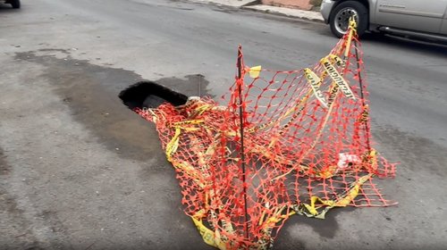 Socavones amenazan a vecinos en colonia Guerrero de Nuevo Laredo