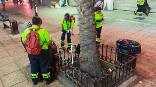 Retiran 238 toneladas de basura del centro durante Mundial