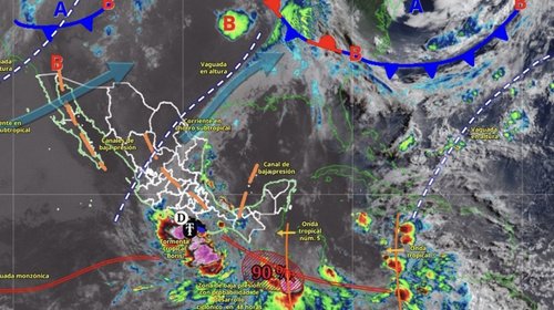 Tormenta tropical Boris amenaza costas del Pacífico mexicano