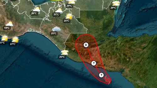 Tormenta tropical Cristina se acerca a frontera México-Guatemala