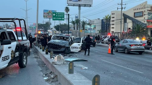 Vuelca patrulla de Fuerza Civil; 5 policías resultan heridos